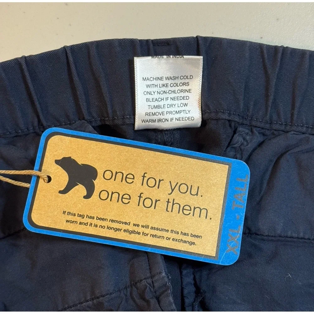 BEARBOTTOM Blue Casual Elastic Waist Cuff Stretch Joggers Pants Men's 2XLT 38x33